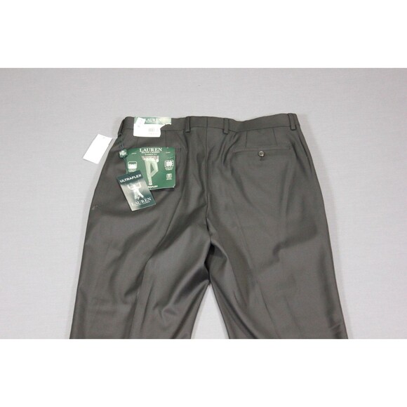 Lauren Ralph Lauren Men Black Ultraflex Dress Pants Classic Pleated 34 X 32 New - Picture 4 of 14